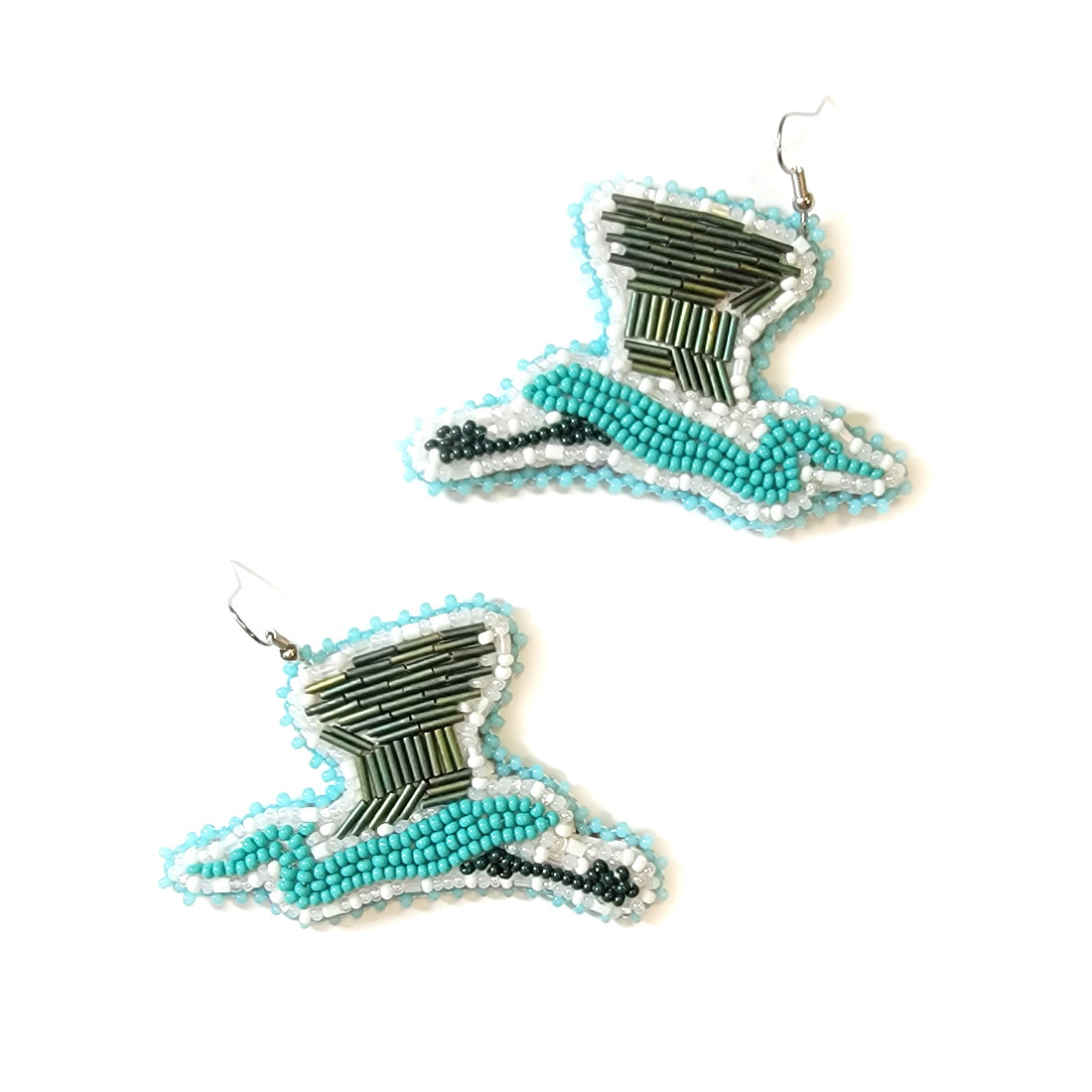 Picture of Alanah Jewell Beaded Crane/Heron Earrings - Indigenous Collection