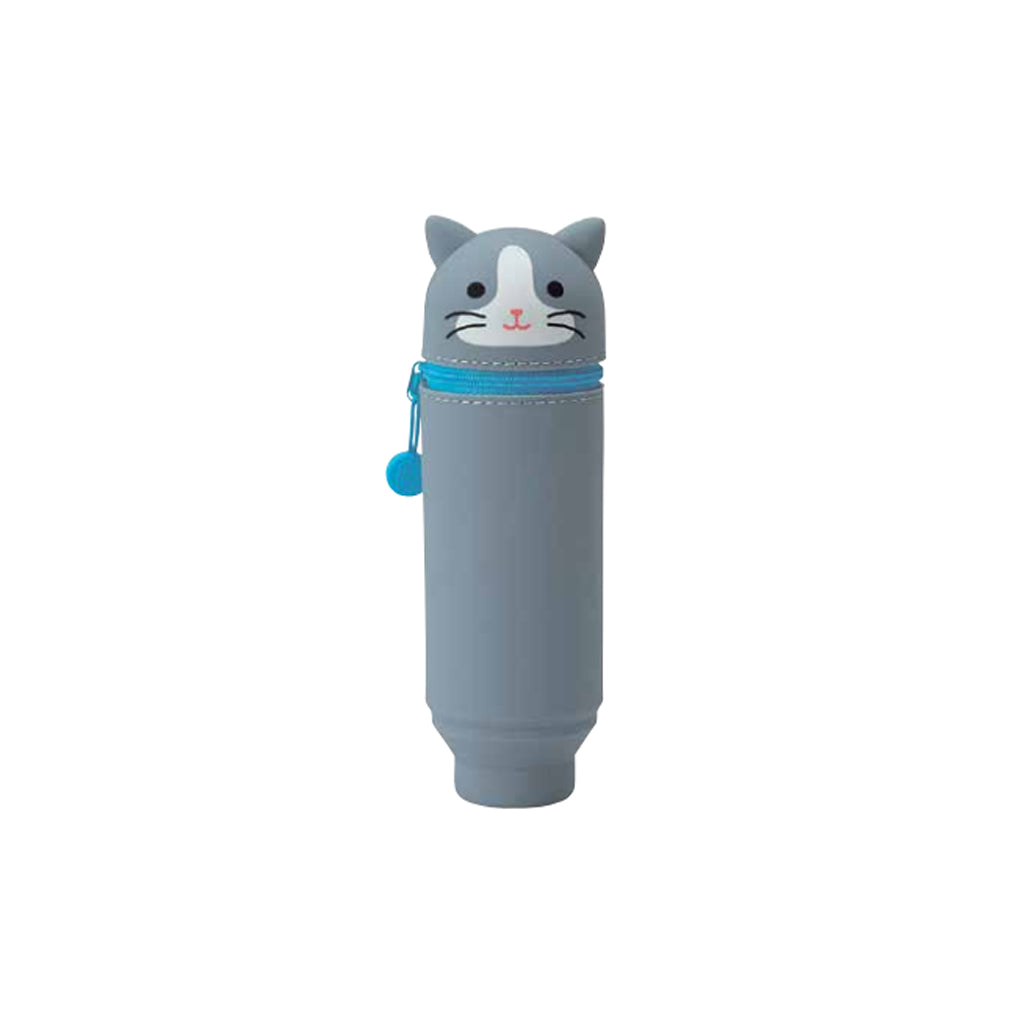 Picture of Punilabo Stand Up Pen Case Type: Grey Cat