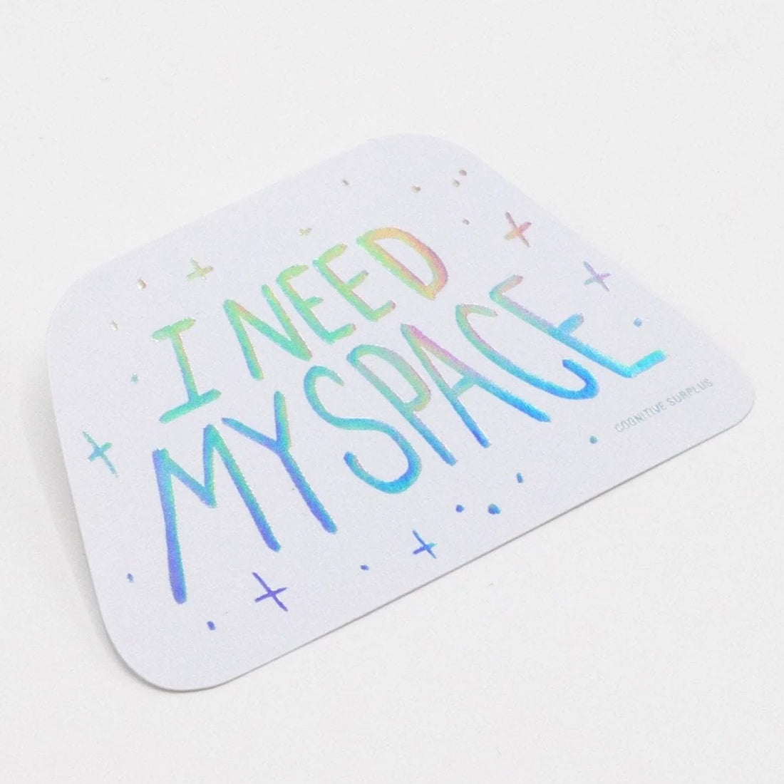 Picture of Cognitive Surplus Eco Friendly Metallic Rainbow Foil Stickers Type: I Need My Space