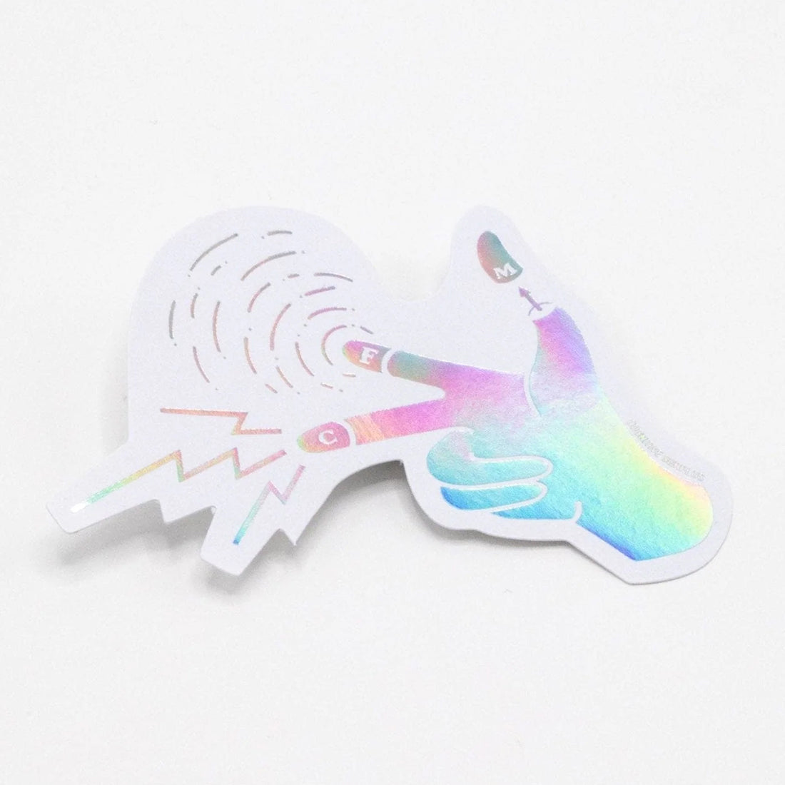 Picture of Cognitive Surplus Eco Friendly Metallic Rainbow Foil Stickers - PhysicsRightHandRule