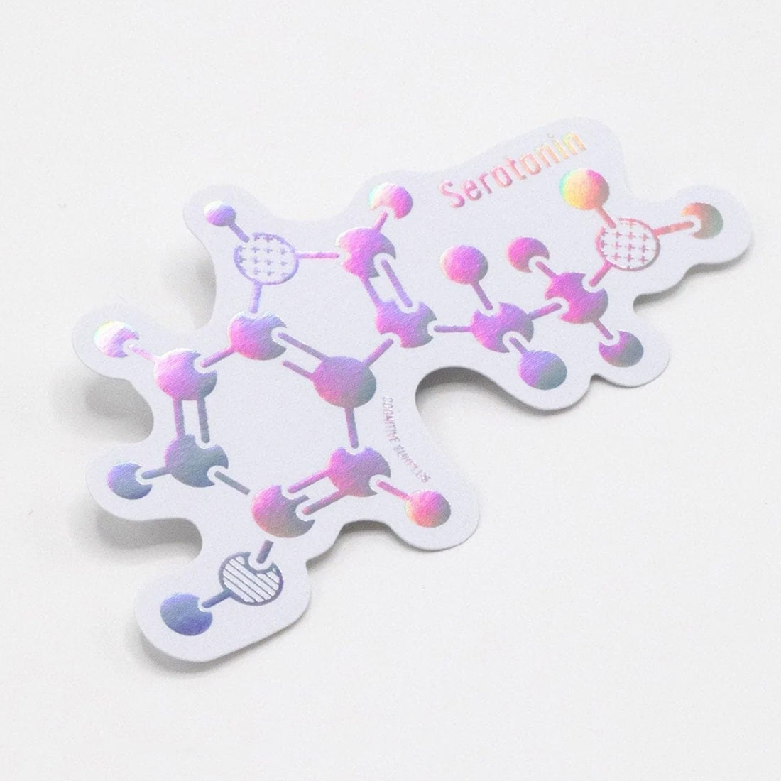 Picture of Cognitive Surplus Eco Friendly Metallic Rainbow Foil Stickers - SerotoninHappinessMolecule