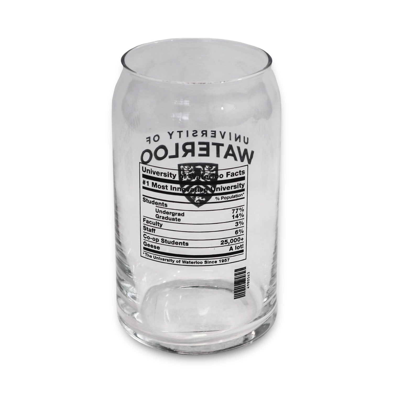 Alternate view of UWaterloo Pop Can Glass