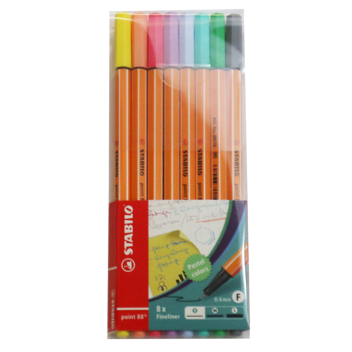 Picture of Stabilo Point 88 Fineliner Pastel 8pk