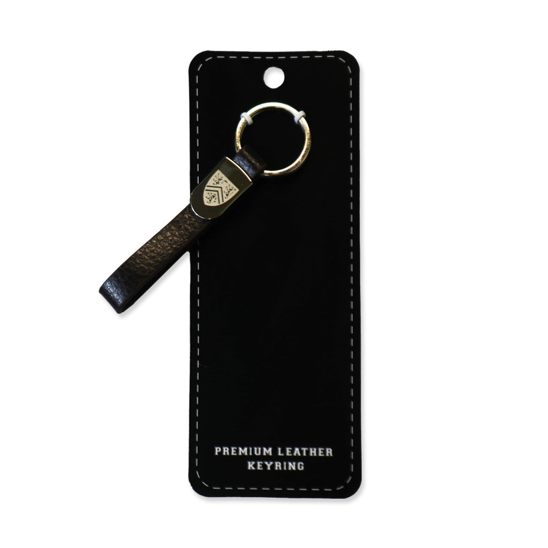 Picture of UWaterloo Collegiate Leather Keychain Colour: Black