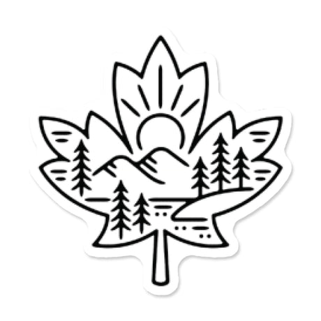 Picture of Canada Stickers Type: Maple Leaf Scene