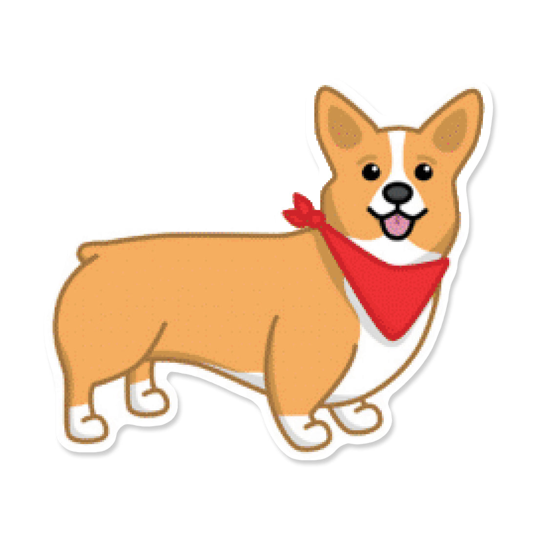Picture of Wildlife + Pets Stickers - CorgiWithBandana