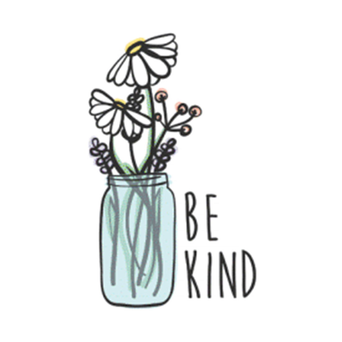 Picture of Phrases (Stickers Northwest) Type: Be Kind Wildflower Jar