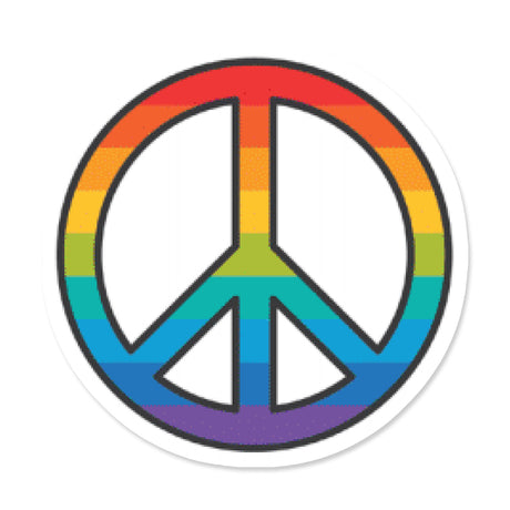 Picture of Love & Kindness Stickers Type: Rainbow Peace Symbol