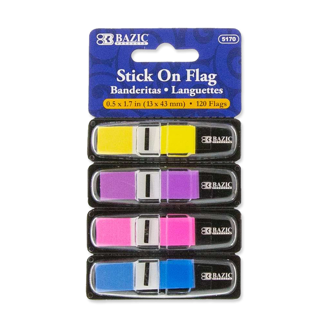 Picture of Bazic Bright Stick On Flags