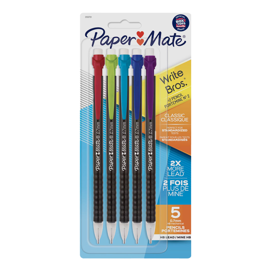 Picture of Papermate Write Bros Mechanical Pencil 0.7mm 5pk - Multi