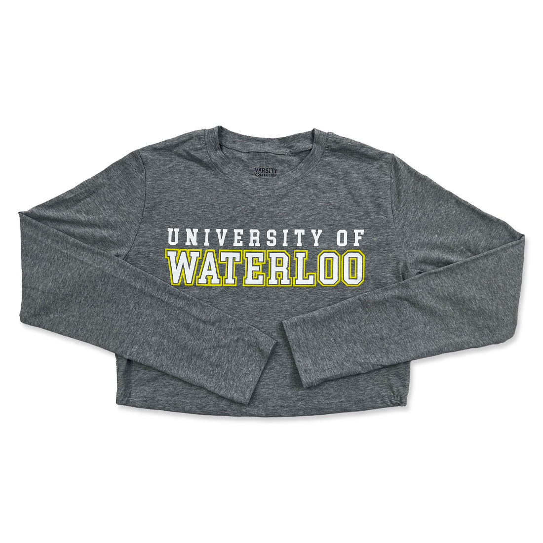 Picture of UWaterloo Crop Longsleeve Tee - Grey