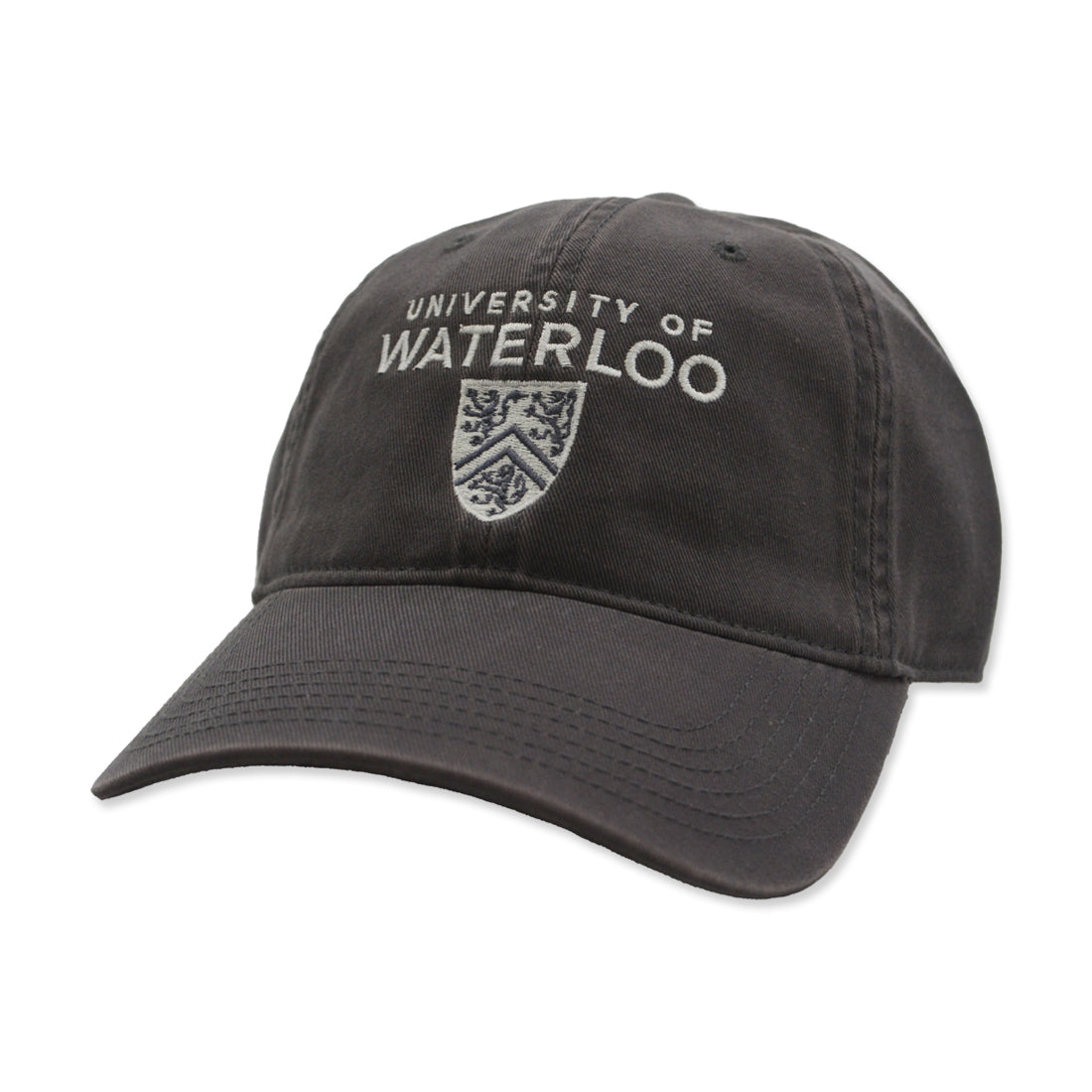 Picture of UWaterloo Shield Relaxed Twill Hat Colour: Dark Grey