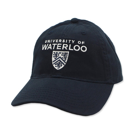 Picture of UWaterloo Shield Relaxed Twill Hat Colour: Navy