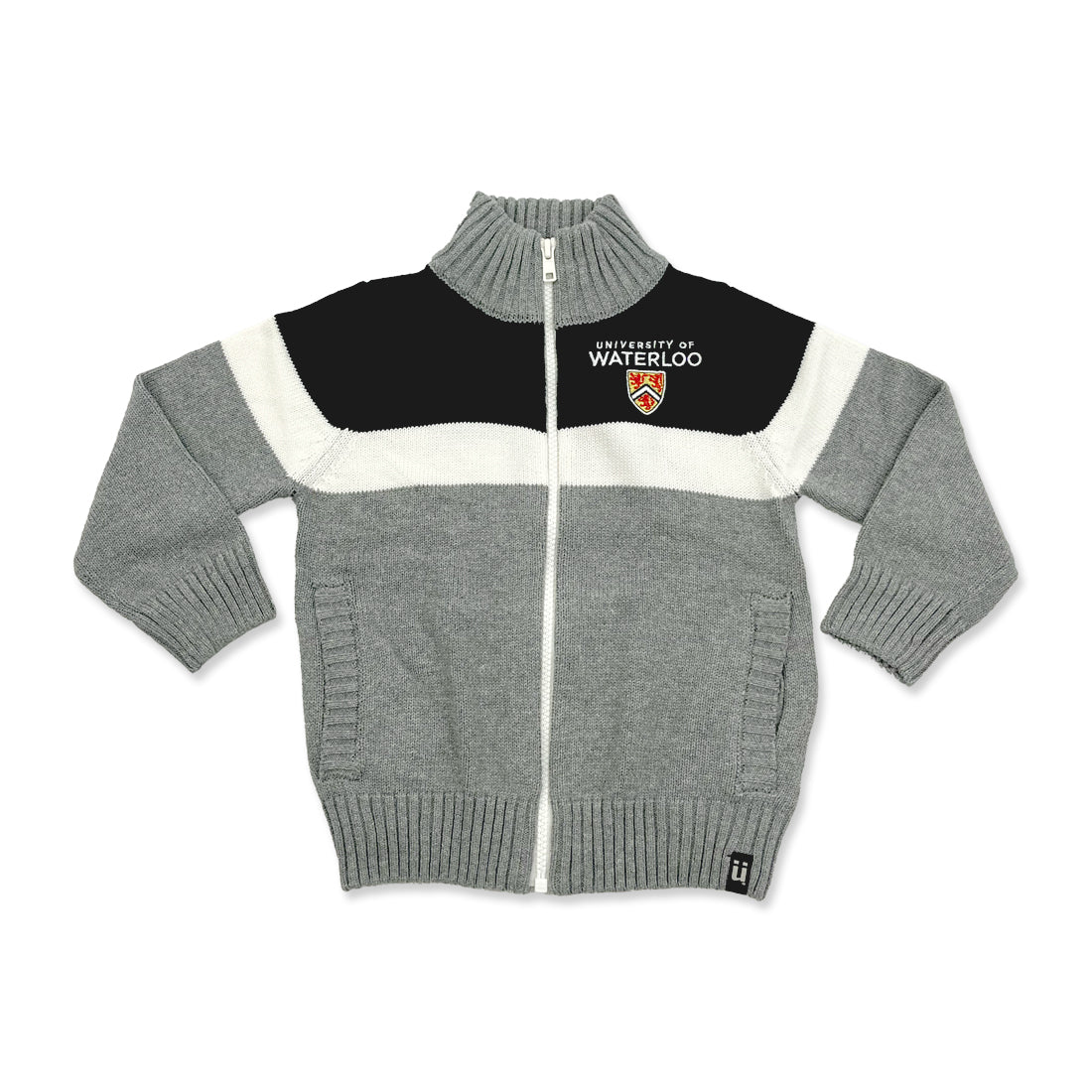 Picture of UWaterloo Youth Full Zip Sweater - Black