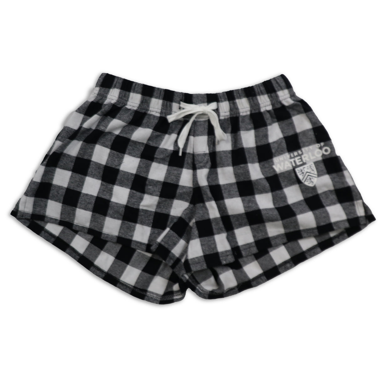 Picture of UWaterloo Plaid Pajama Shorts Colour: Black