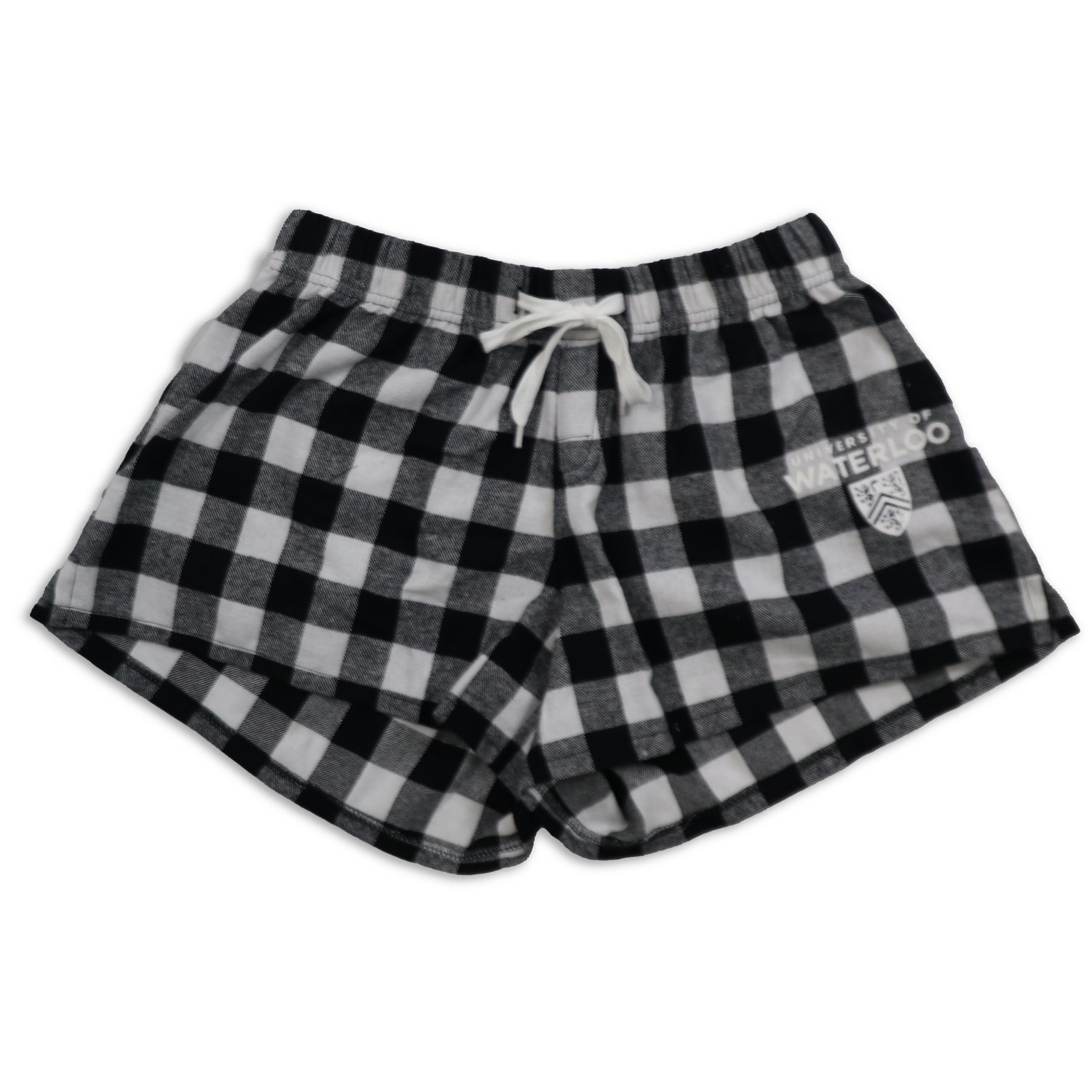 Picture of UWaterloo Plaid Pajama Shorts Colour: Black