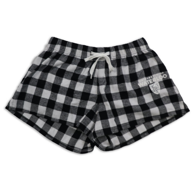 Picture of UWaterloo Plaid Pajama Shorts Colour: Black