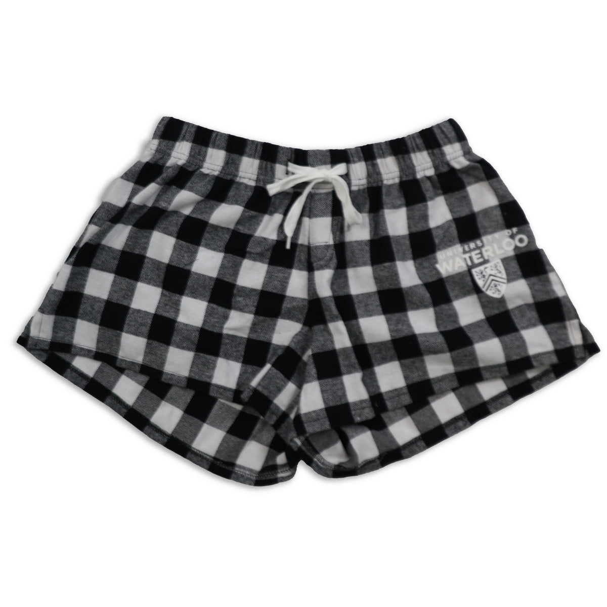 Picture of UWaterloo Plaid Pajama Shorts - Black