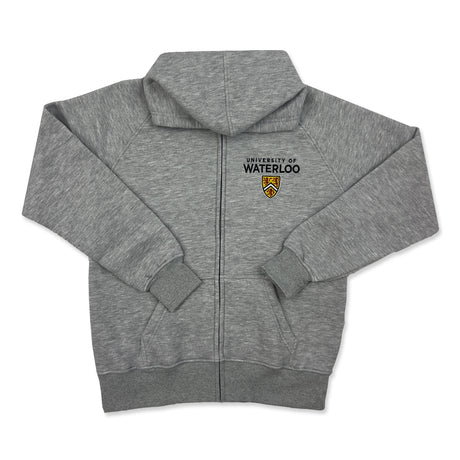 Picture of UWaterloo Crested Full Zip Colour: Grey