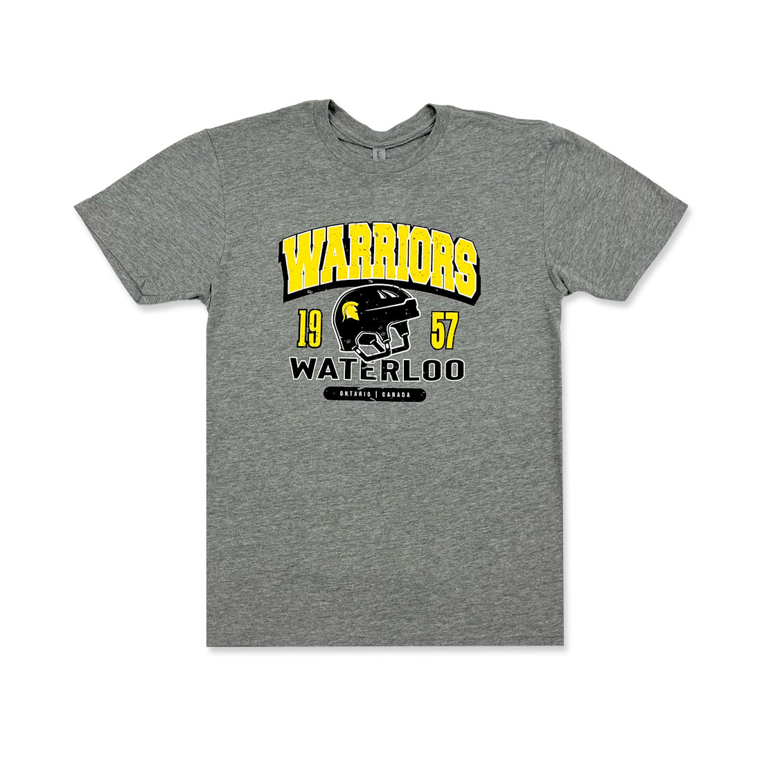 Picture of Warriors Hockey Helmet Tee - Athletic Grey