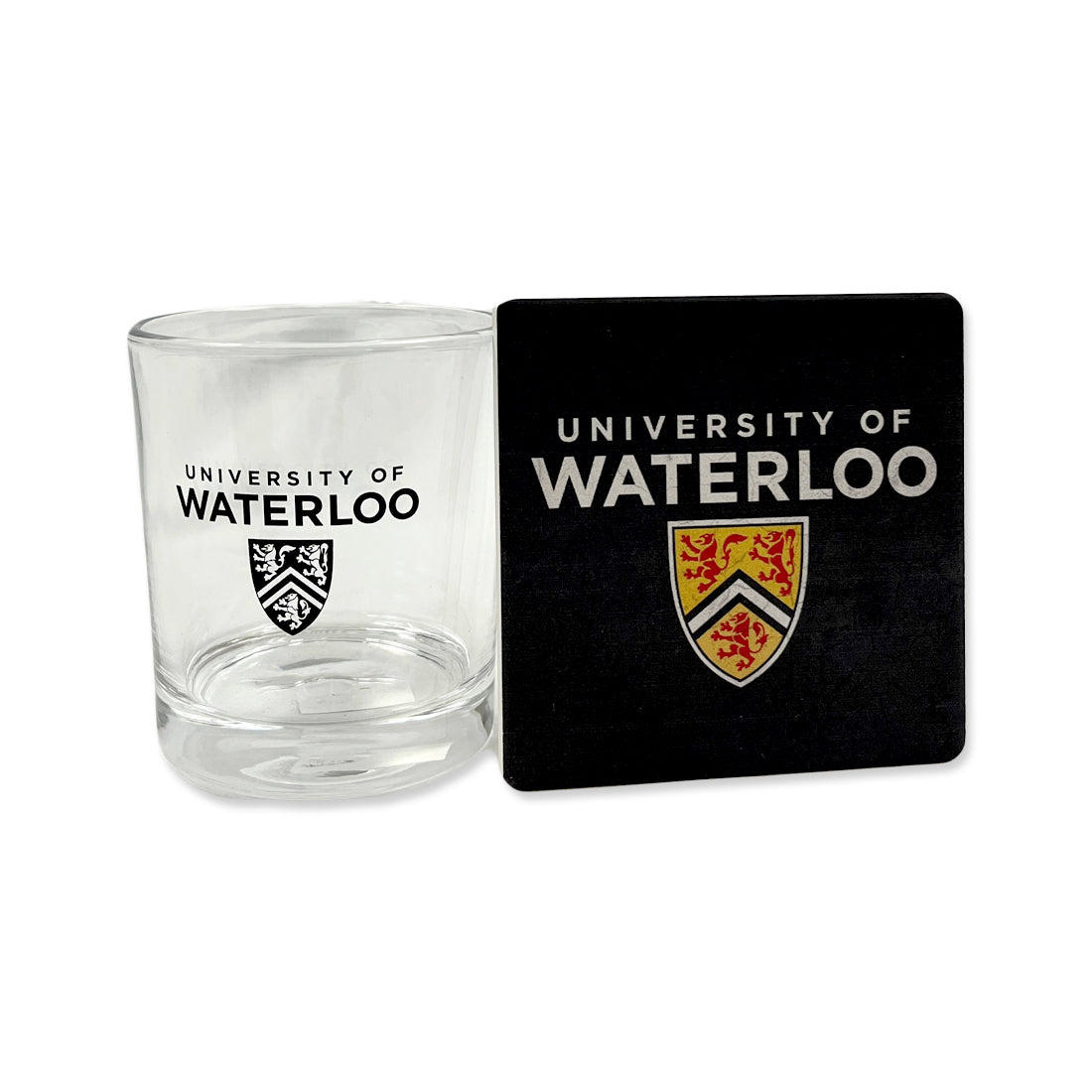 Picture of UWaterloo Glass and Coaster Bundle