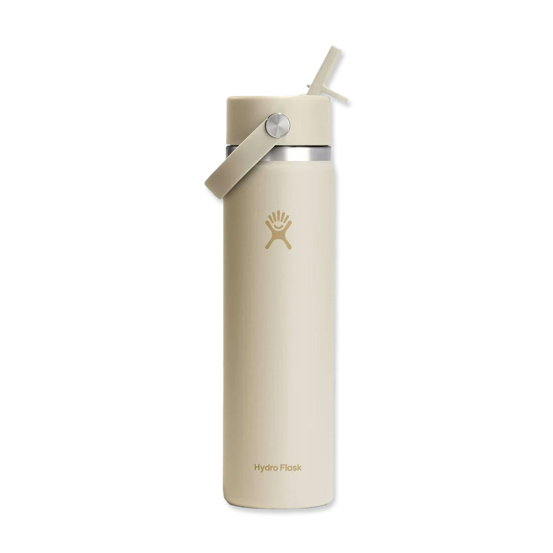 Picture of Hydro Flask Wide Mouth Flex Straw Bottle Colour-Matched Cap 24oz - Coconut