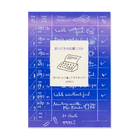 Picture of Midori To Do Memo Pad Type: Blue