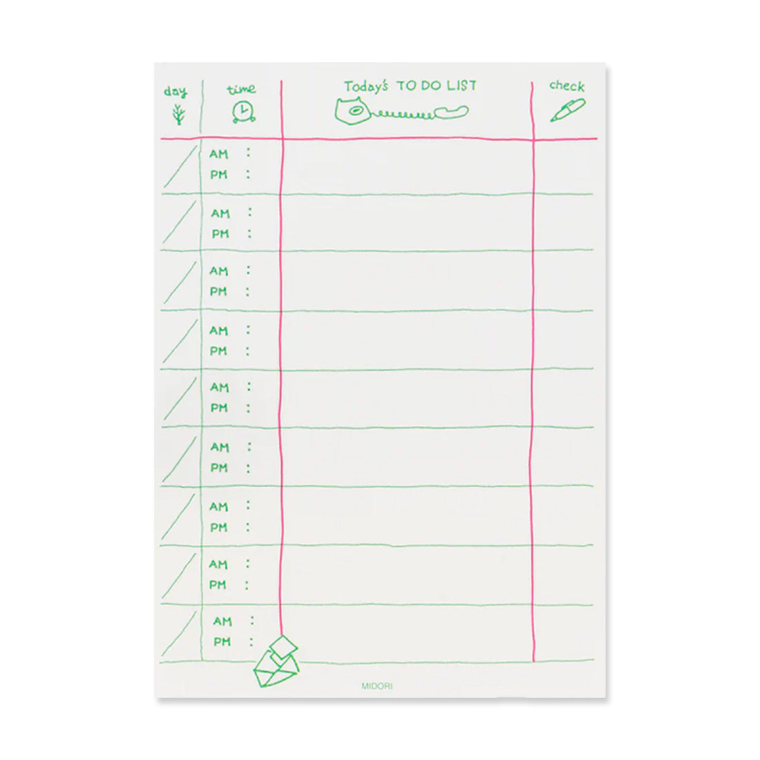 Picture of Midori To Do Memo Pad - Blue