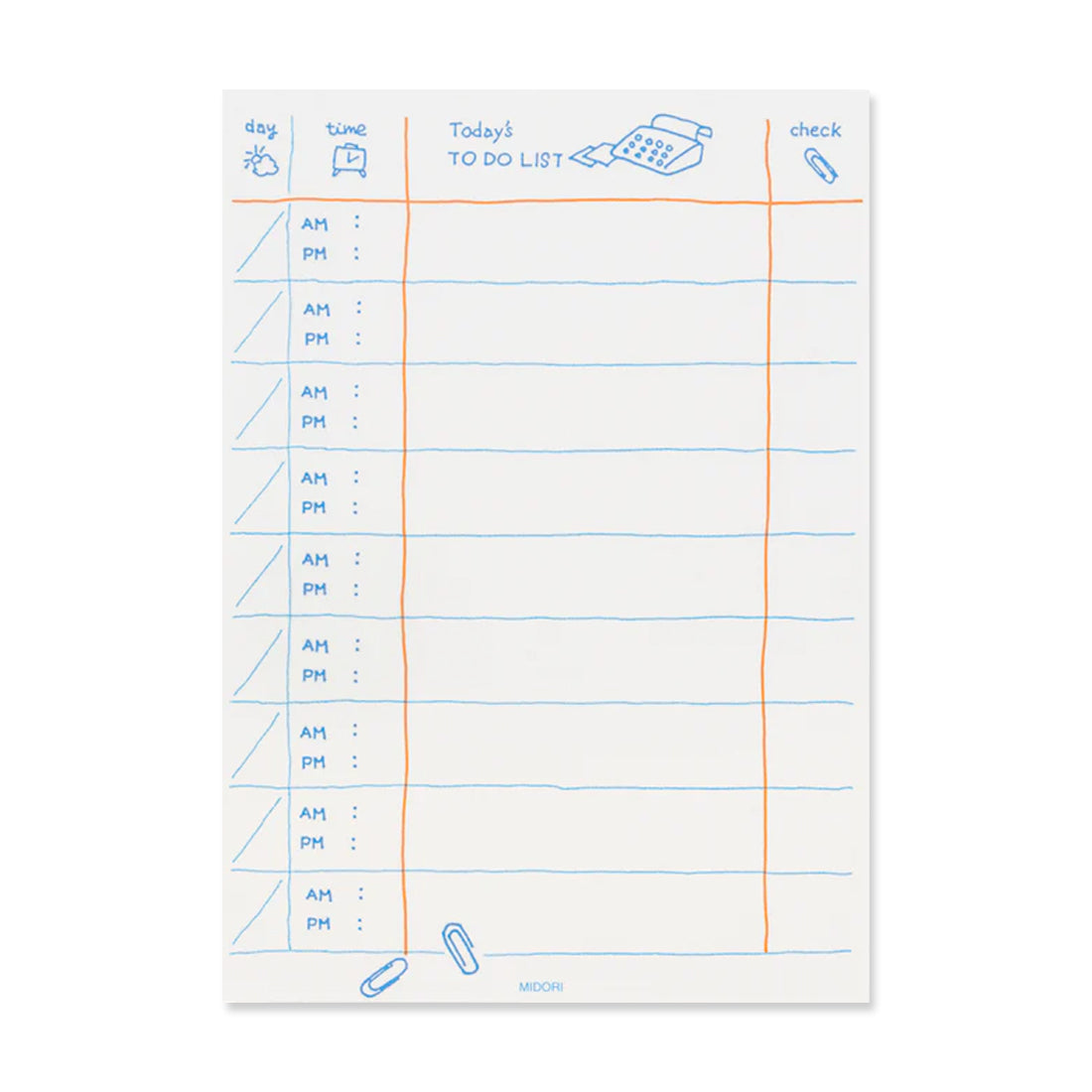Picture of Midori To Do Memo Pad - Blue