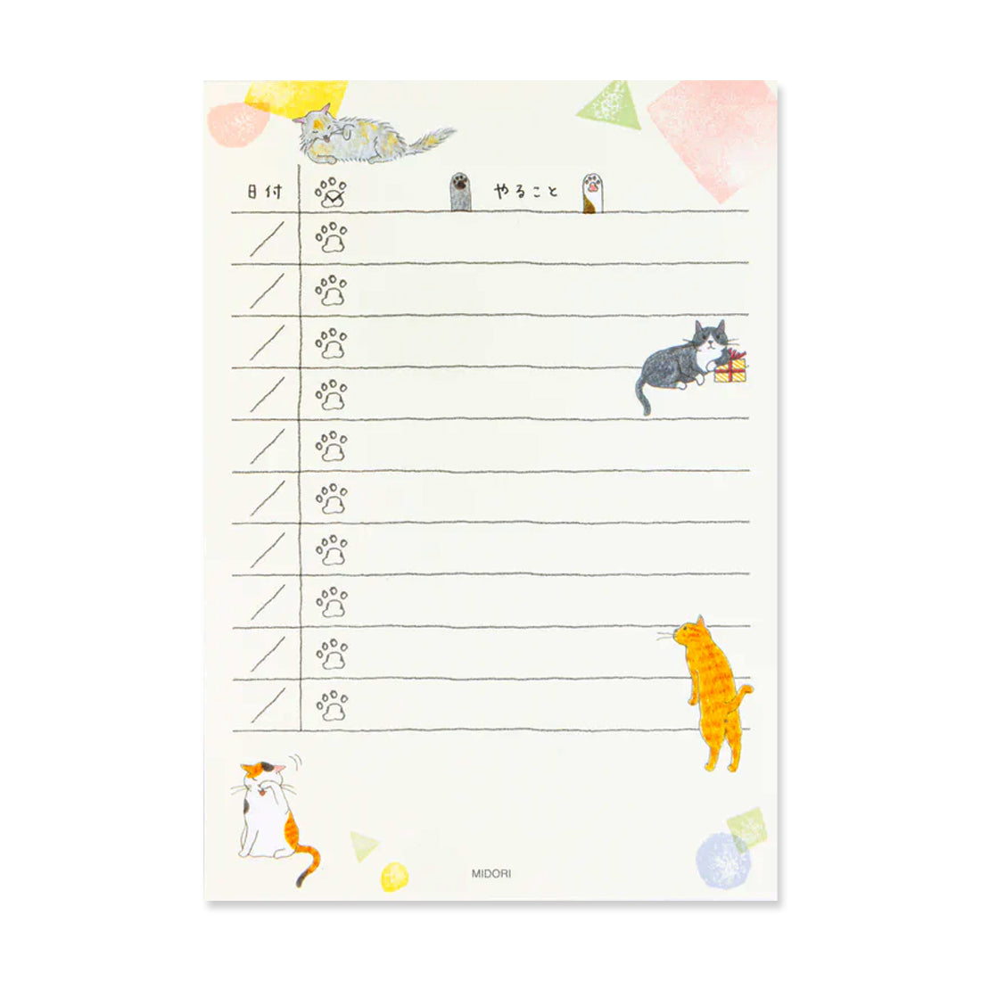 Picture of Midori To Do Memo Pad - Cat