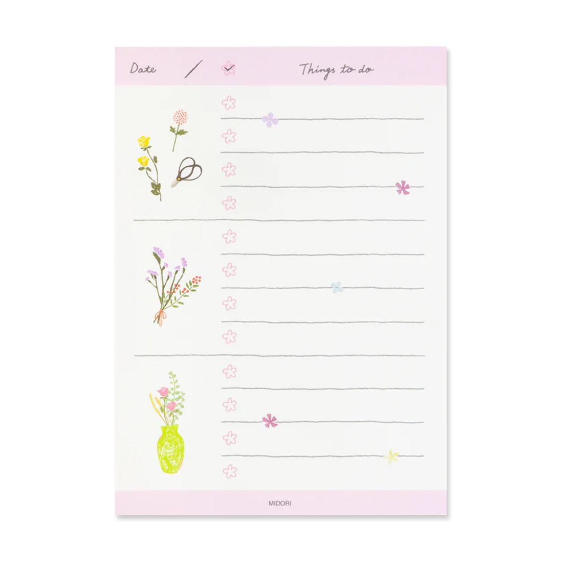 Picture of Midori To Do Memo Pad - DriedFlower