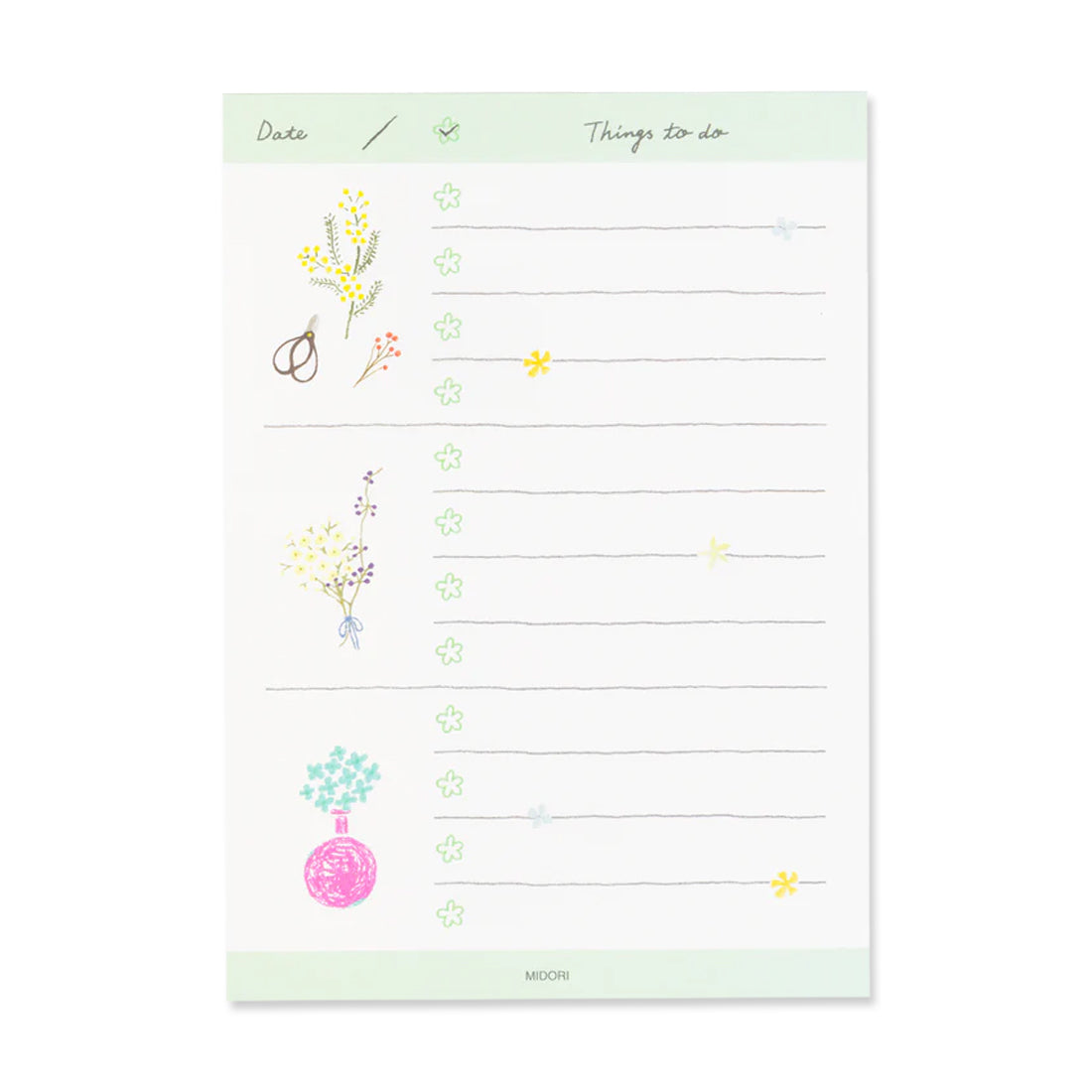 Picture of Midori To Do Memo Pad - DriedFlower