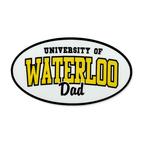 Picture of UWaterloo Mom + Dad Oval Sticker Type: Dad