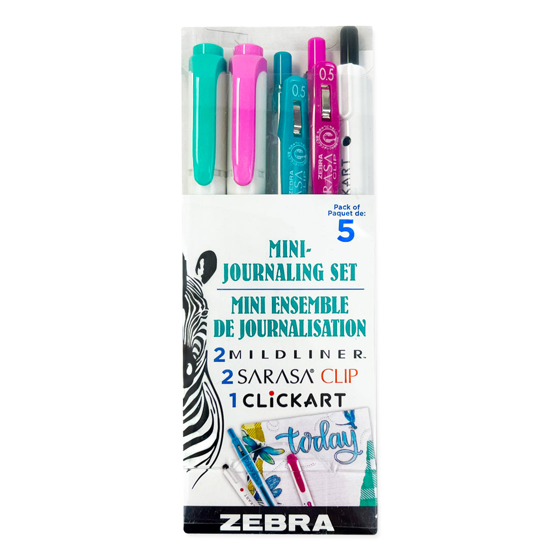 Picture of Zebra Mini Journaling Set - 5 pack