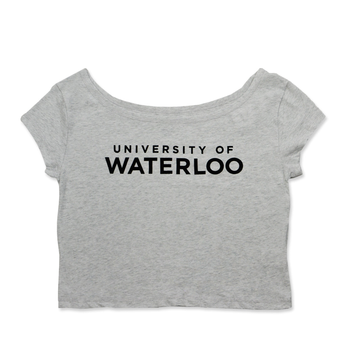 Picture of UWaterloo Off Shoulder Tee - Athletic Grey