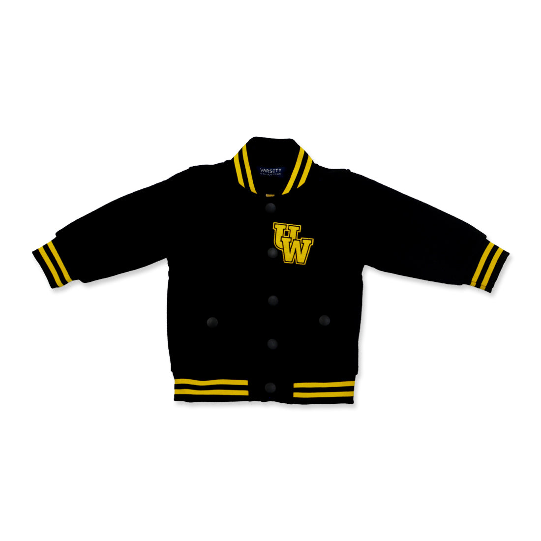 Picture of UWaterloo Youth Varsity Jacket Colour: Black