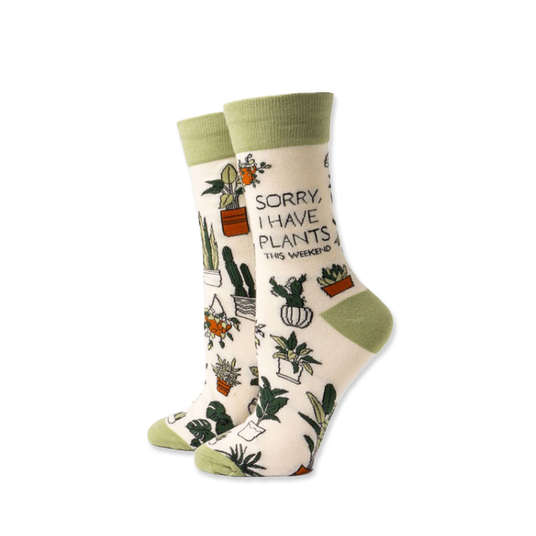 Picture of Two Left Feet Sock Co. Crew Socks Type: I Have Plants