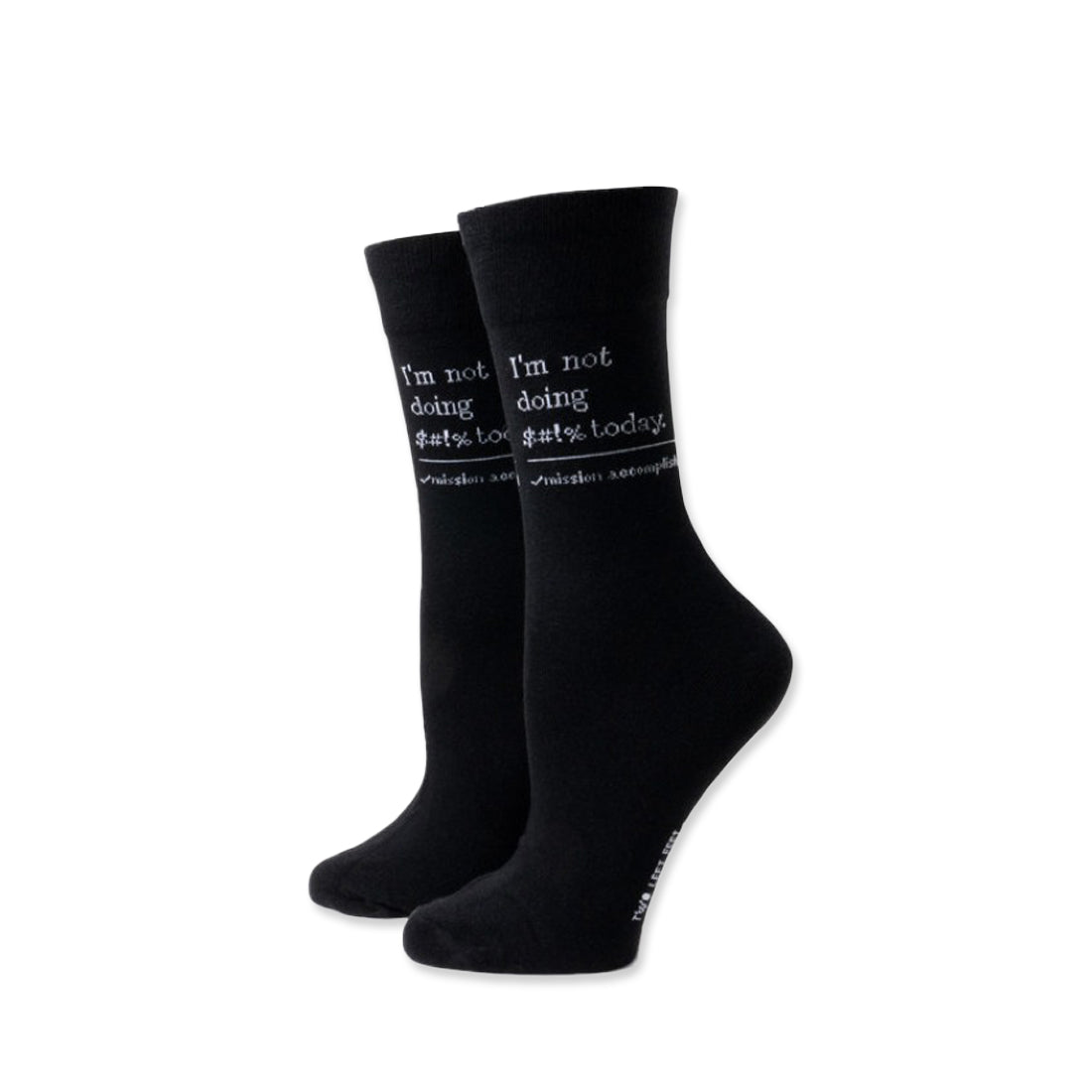 Picture of Two Left Feet Sock Co. Crew Socks Type: Not Doing Today