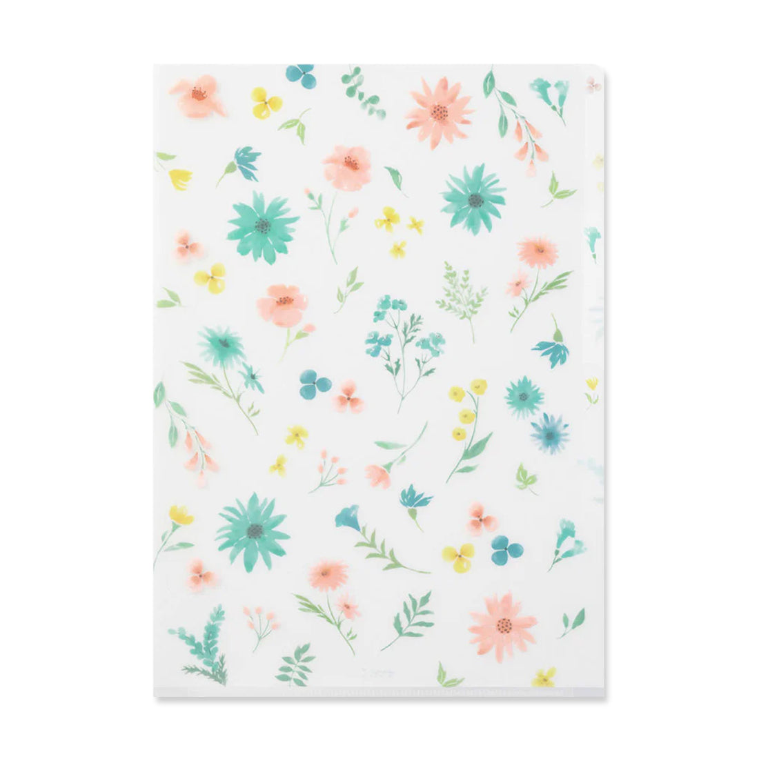 Picture of Midori 3-Pocket A4 Folder - Flowers