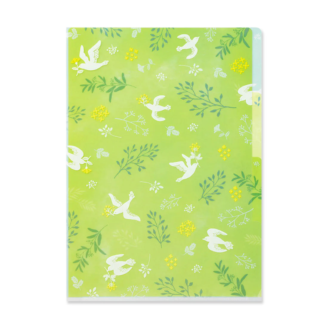 Picture of Midori 3-Pocket A4 Folder - WhiteBirds