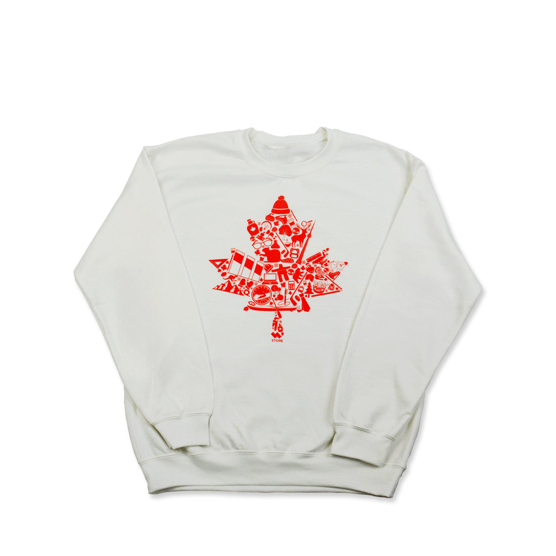 Picture of UWaterloo Maple Leaf Crewneck - White