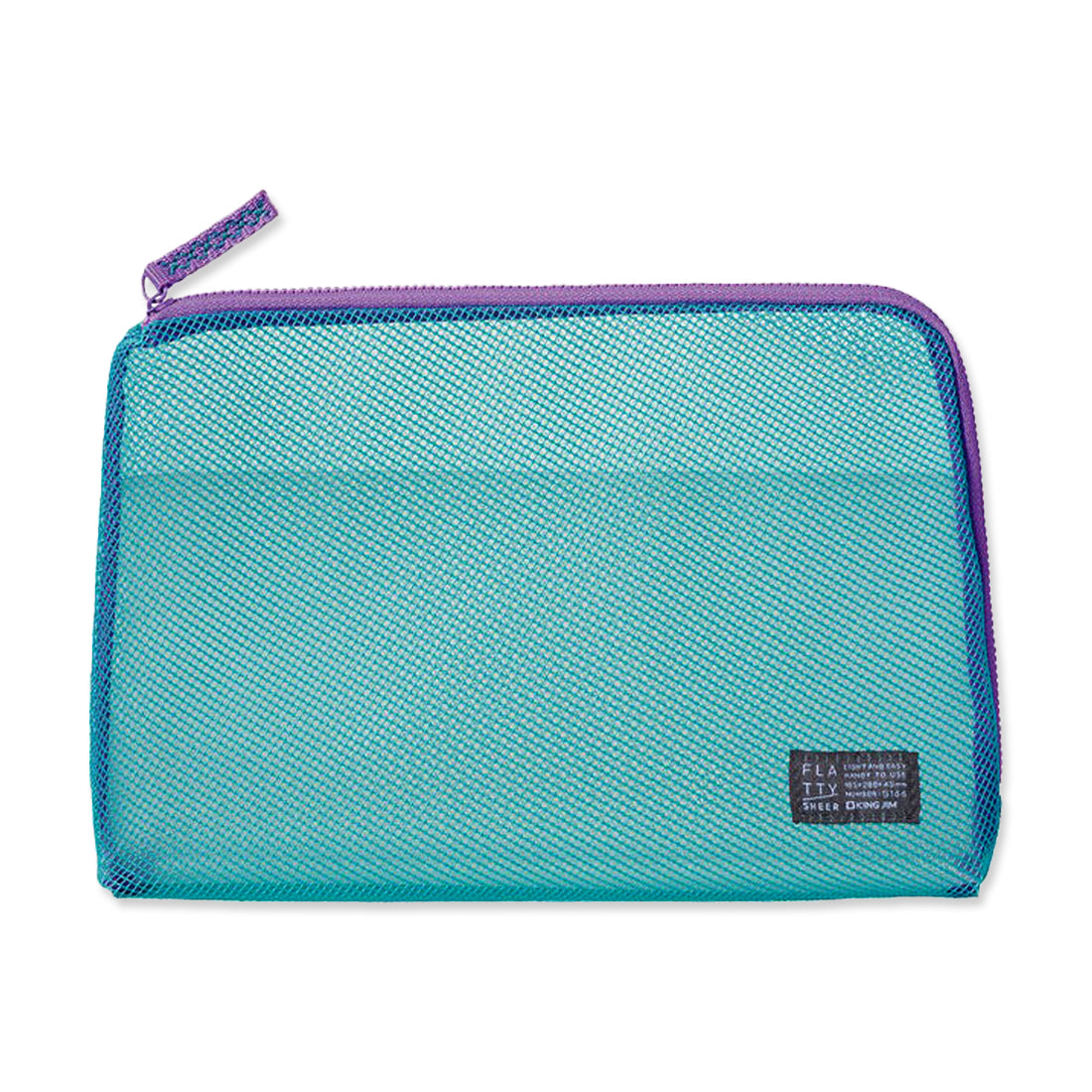 Picture of Medium Flatty Sheer Zipper Case - Green