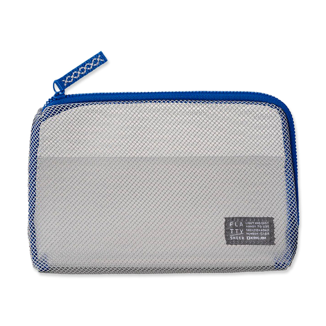 Picture of Medium Flatty Sheer Zipper Case - Grey