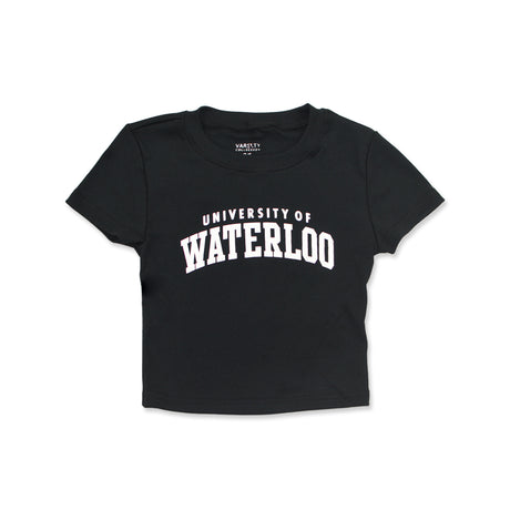 Picture of UWaterloo Ribbed Tee Colour: Black