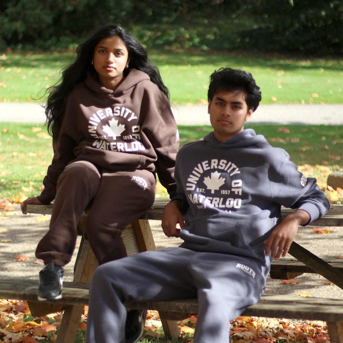 Picture of Roots Kanga Arched Hoodie - FudgeBrown