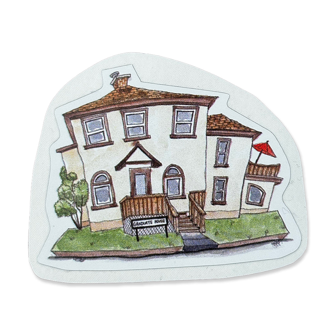 Picture of UWaterloo Building Stickers Type: Grad House