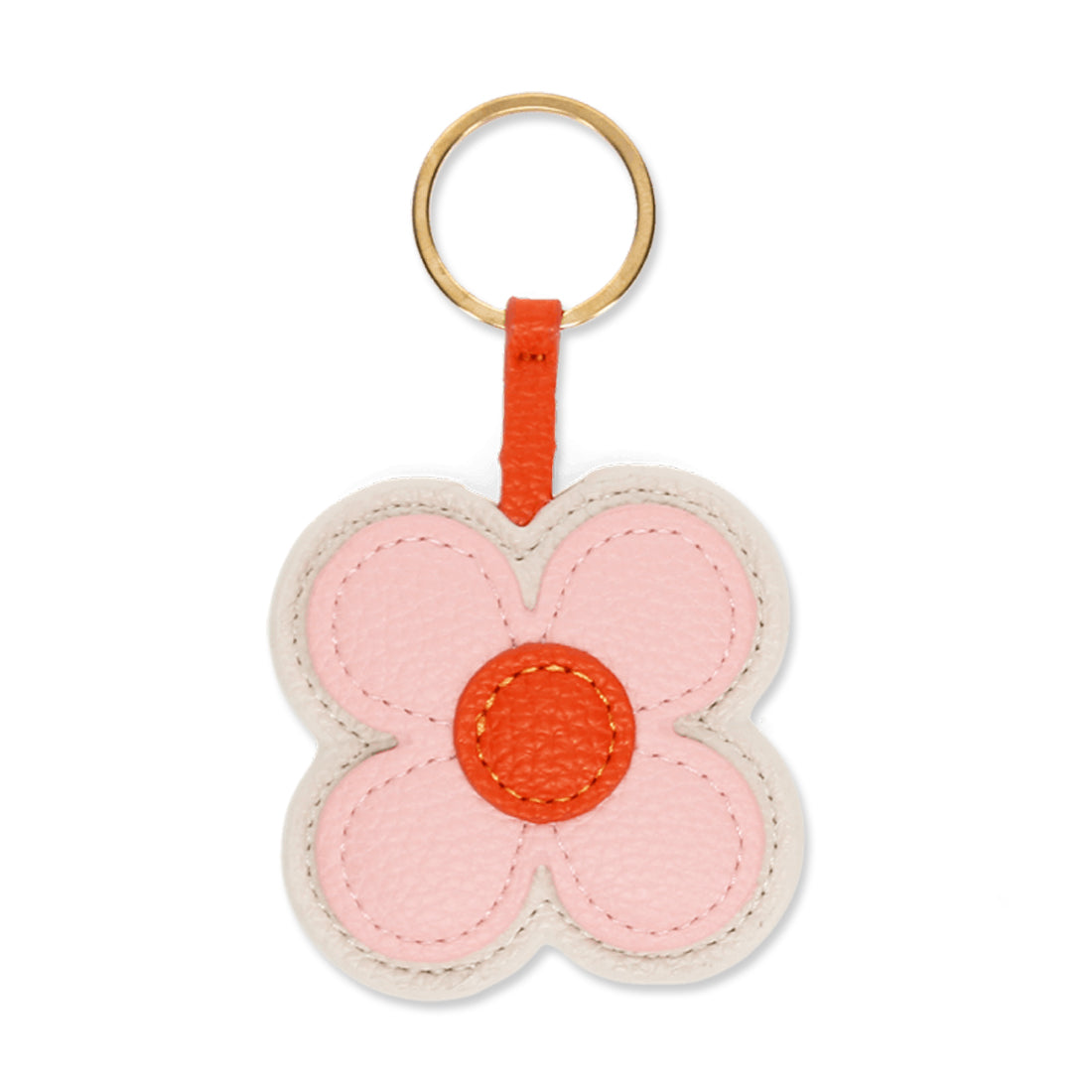 Picture of Faux Leather Keyring - PinkDaisy