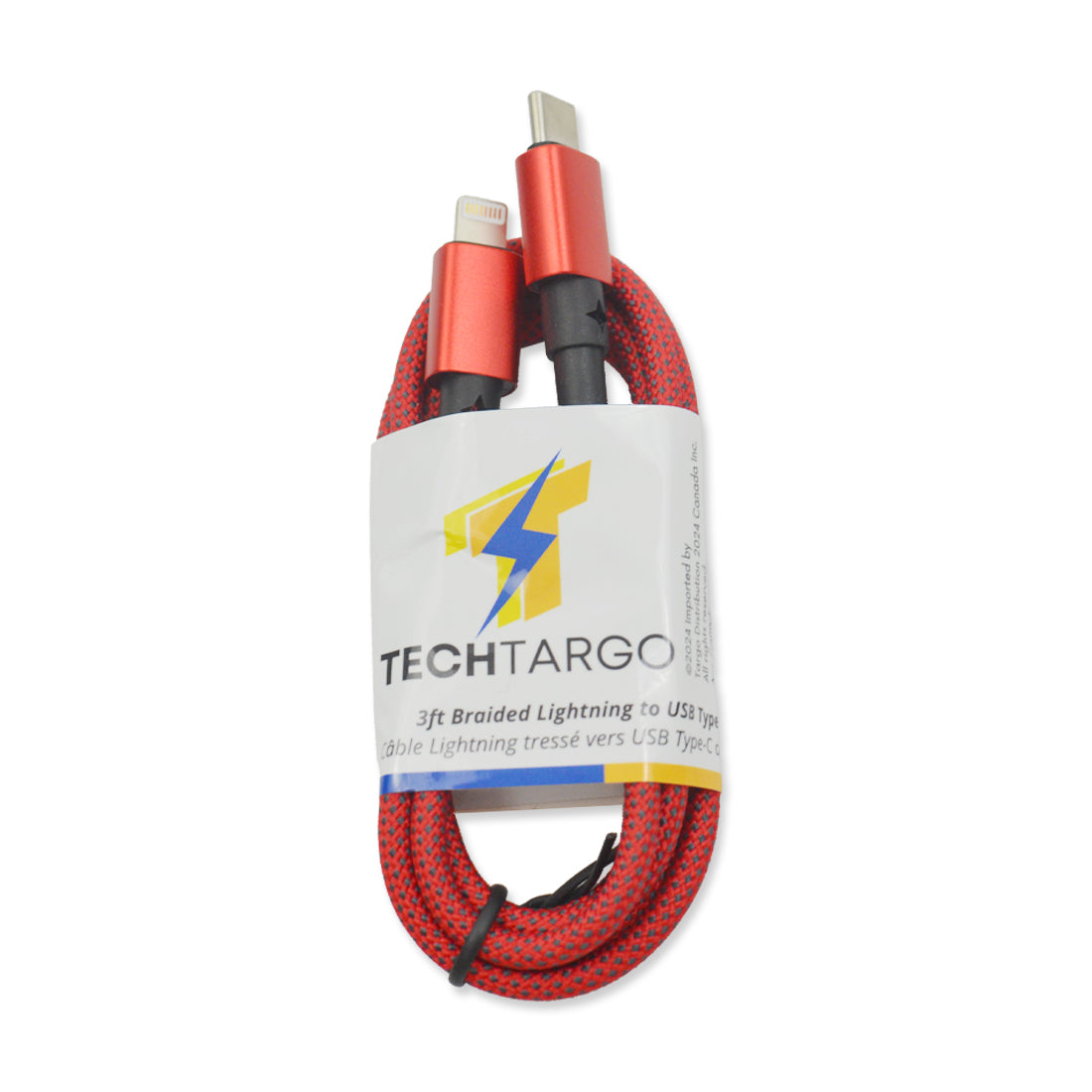 Picture of TechBasic 3 ft USB-C to Lightning Cable