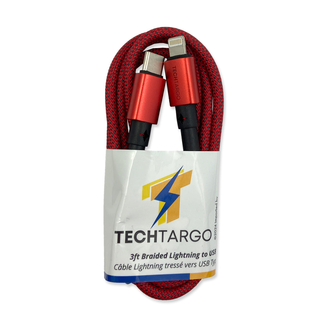 Picture of TechBasic 3 ft USB-C to Lightning Cable