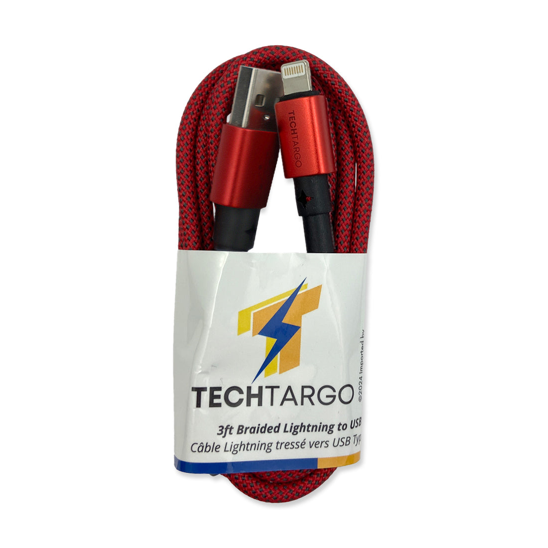 Picture of TechBasic 3ft Braided Lightning Cable